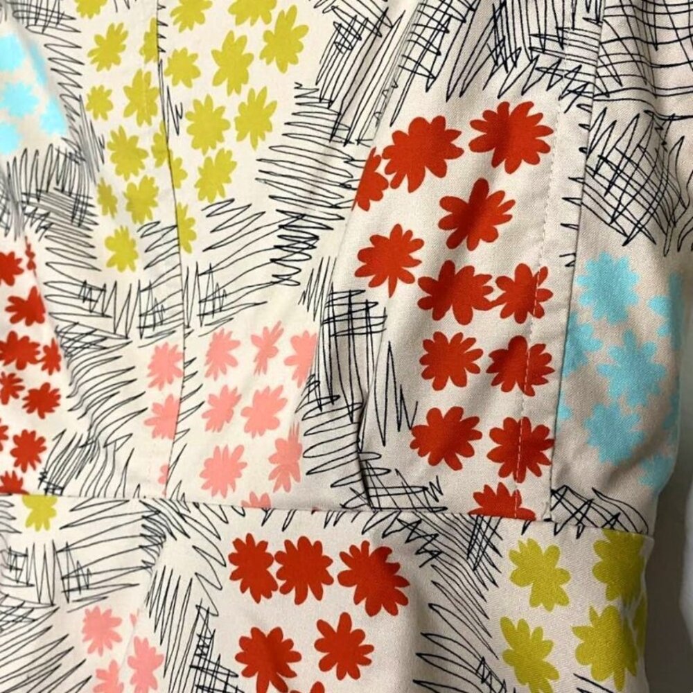 Marc Jacobs Colorful Daisy Floral Print Short Blazer Jacket Cotton Stretch - Picture 9 of 13